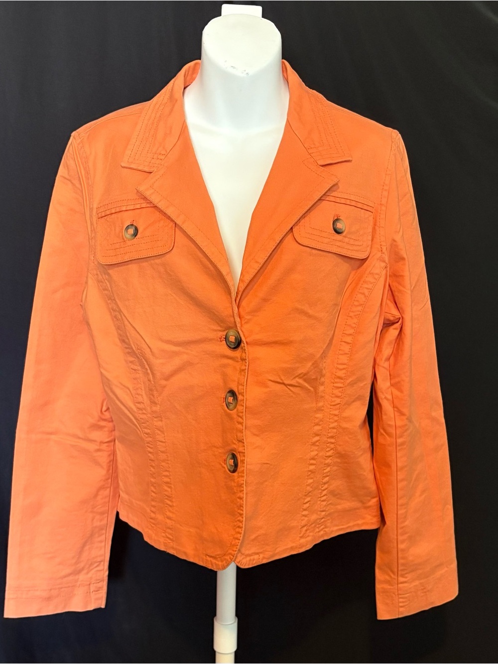 Tommy Hilfiger Orange Tailored Button Jacket